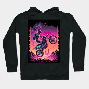 Cyber Future Dirt Bike With Neon Colors Hoodie